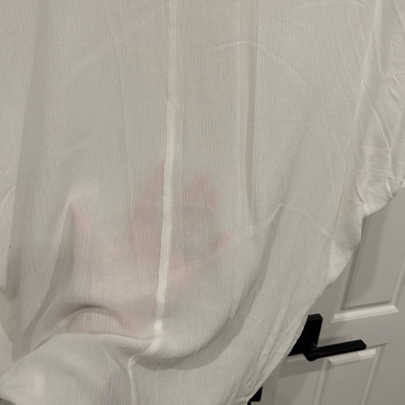 Express Flowy Oversized Crop Button and Tie Front Top Size Medium - Picture 6 of 6